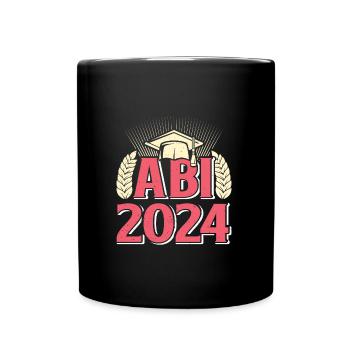 Abi 2024 Abitur Mädchen Abiturientin Frauen - Tasse einfarbig - Schwarz - Vorne