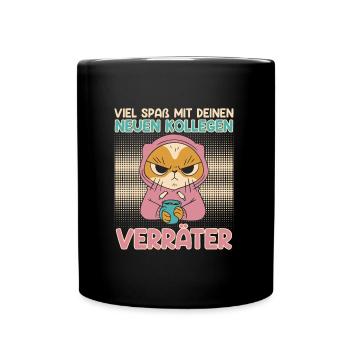 Mitarbeiter Viel Spaß mit deinen Neuen Kollegen - Tasse einfarbig - Schwarz - Vorne