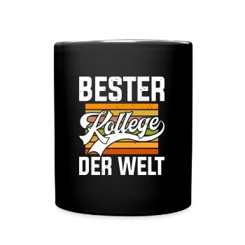 Bester Kollege der Welt Mitarbeiter Bürokollege - Tasse einfarbig - Schwarz - Vorne