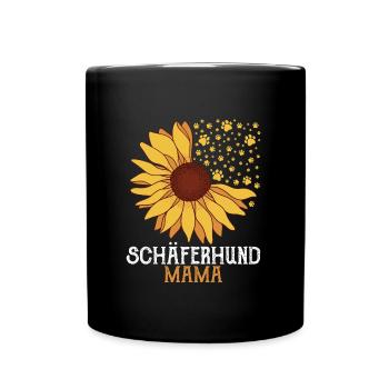 SCHÄFERHUND MAMA Deutscher Schäferhund Besitzerin - Tasse einfarbig - Schwarz - Vorne