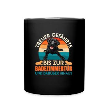 Labrador Liebhaber TREUER GEFÄHRTE Labrador - Tasse einfarbig - Schwarz - Vorne