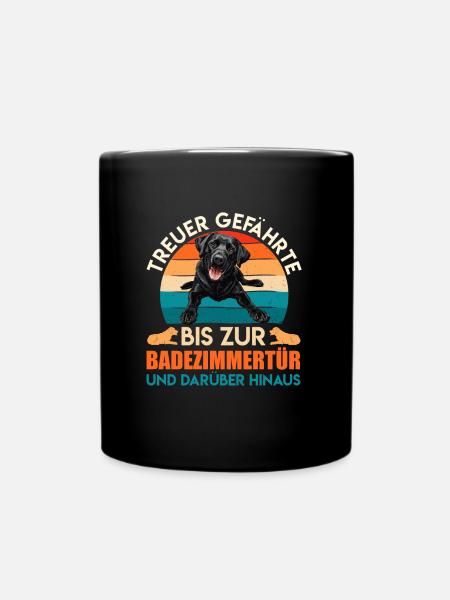 Labrador Liebhaber TREUER GEFÄHRTE Labrador - Tasse einfarbig - Schwarz