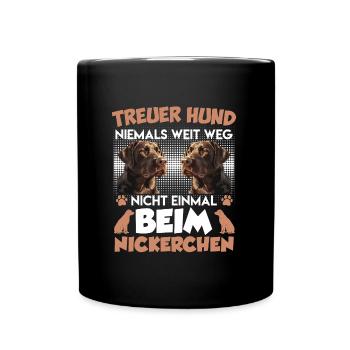 Labrador TREUER HUND NIEMALS WEIT WEG Labrador - Tasse einfarbig - Schwarz - Vorne