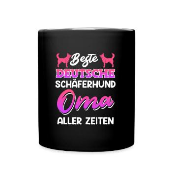 BEST GERMAN SHEPHERD GRANDMA EVER Schäferhund - Tasse einfarbig - Schwarz - Vorne