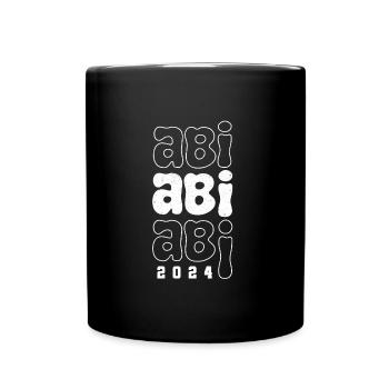 ABI 2024 Abiturienten Abschluss Abitur - Tasse einfarbig - Schwarz - Vorne