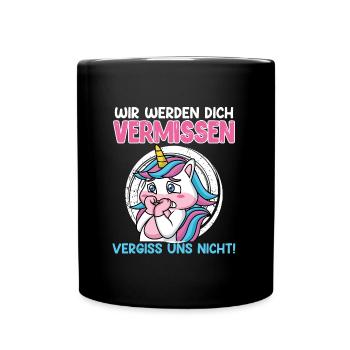 Arbeitskollegen Wir Werden Dich Vermissen - Tasse einfarbig - Schwarz - Vorne