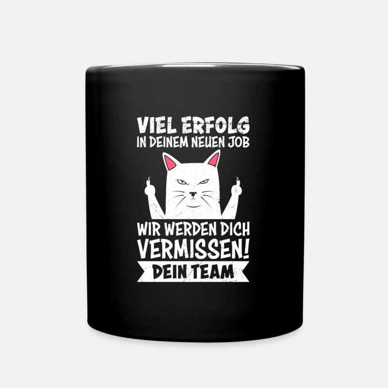 Jobwechsel Werden Dich Vermissen! Dein Team - Tasse einfarbig - Schwarz