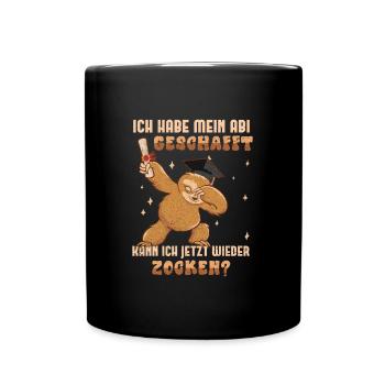 Abitur Habe Mein Abi Geschafft Wieder Zocken? - Tasse einfarbig - Schwarz - Vorne