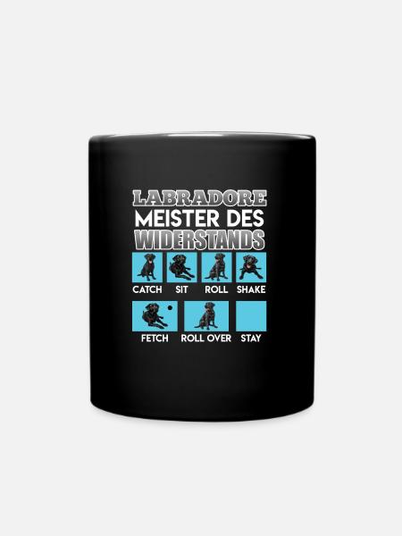 Labradore MEISTER DES WIDERSTANDS Lustiges - Tasse einfarbig - Schwarz