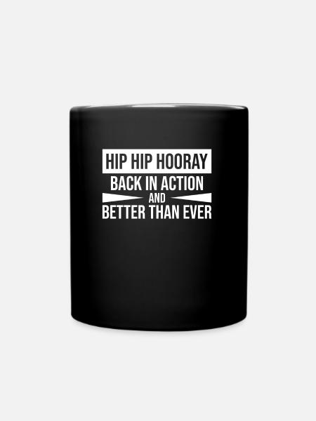 Hip Replacement Surgery Arthroplasty - Full Colour Mug - black