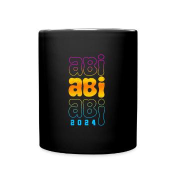 ABI 2024 Abiturienten Abschluss Abitur - Tasse einfarbig - Schwarz - Vorne