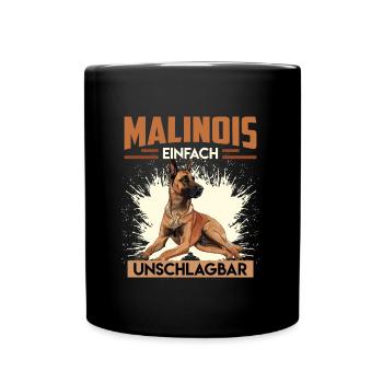 MALINOIS EINFACH UNSCHLAGBAR Belgischer Malinois - Tasse einfarbig - Schwarz - Vorne