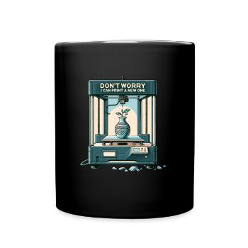Don't worry, I can reprint it 3D printing - Full Colour Mug - black - Front