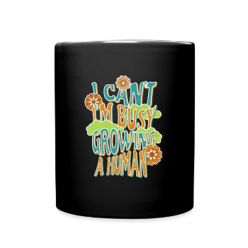 Ich kann nicht ich bin schwanger Schwangerschaft - Tasse einfarbig - Schwarz - Vorne