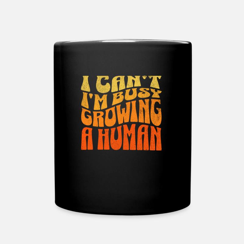 Ich kann nicht ich bin schwanger Schwangerschaft - Tasse einfarbig - Schwarz