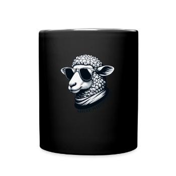 Sheep Whisperer Sheep - Full Colour Mug - black - Front
