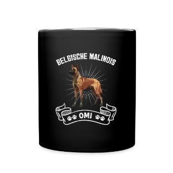 BELGISCHER MALINOIS OMI Belgischer Schäferhund - Tasse einfarbig - Schwarz - Vorne