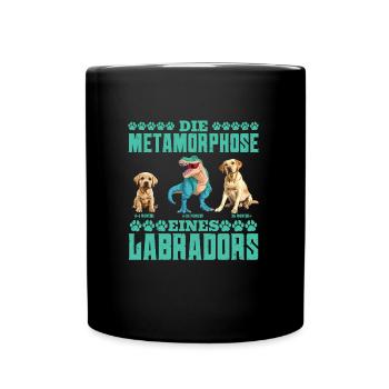Labrador Besitzer DIE METHAMORPHOSE EINES LABRADOR - Tasse einfarbig - Schwarz - Vorne