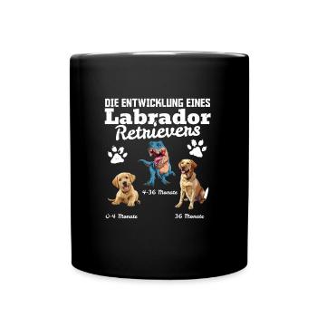 Hundebesitzer DIE EVOLUTION EINES LABRADOR - Tasse einfarbig - Schwarz - Vorne
