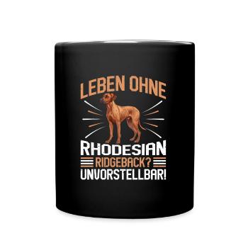 Ridgeback LEBEN OHNE RHODESIAN RIDGEBACK - Tasse einfarbig - Schwarz - Vorne