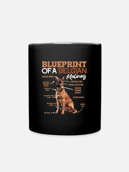 Malinois BLUEPRINT OF A BELGIAN MALINOIS Hund - Tasse einfarbig - Schwarz