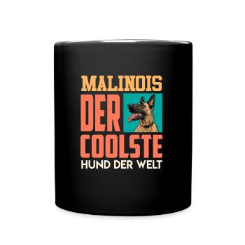Malinois Der COOLSTE HUND DER WELT Belgischer - Tasse einfarbig - Schwarz - Vorne