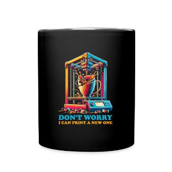 Don't worry, I can reprint it 3D printing - Full Colour Mug - black - Front