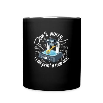 Don't worry, I can reprint it 3D printing - Full Colour Mug - black - Front