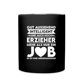 Handsome, intelligent and educator - Full Colour Mug - black - Front