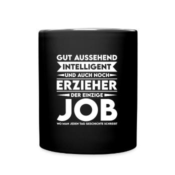 Handsome, intelligent and educator - Full Colour Mug - black - Front