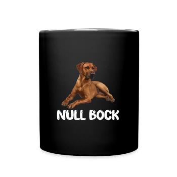 Rhodesian Ridgeback NULL BOCK Hundebitzer Lustiges - Tasse einfarbig - Schwarz - Vorne