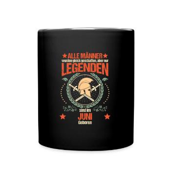 Sparta Legend Né en juin - Mug uni - noir - Devant