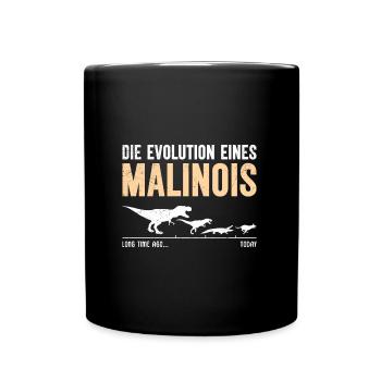 EVOLUTION EINES MALINOIS Lustiges Belgischer - Tasse einfarbig - Schwarz - Vorne