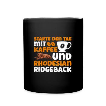 Ridgeback STARTE DEN TAG MIT KAFFEE UND RIDGEBACK - Tasse einfarbig - Schwarz - Vorne