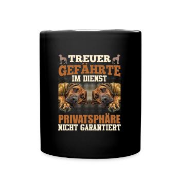 Rhodesian Ridgeback LOYAL COMPANION Ridgebacks - Tasse einfarbig - Schwarz - Vorne