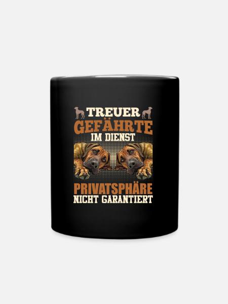 Rhodesian Ridgeback LOYAL COMPANION Ridgebacks - Tasse einfarbig - Schwarz