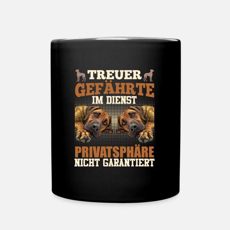 Rhodesian Ridgeback LOYAL COMPANION Ridgebacks - Tasse einfarbig - Schwarz