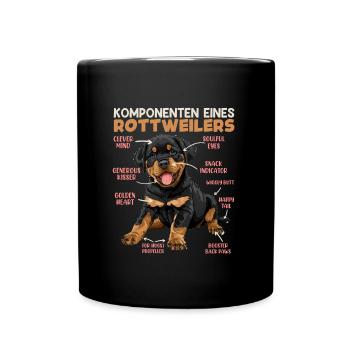 Rottie KOMPONENTEN EINES ROTTWEILERS Lustiges - Tasse einfarbig - Schwarz - Vorne