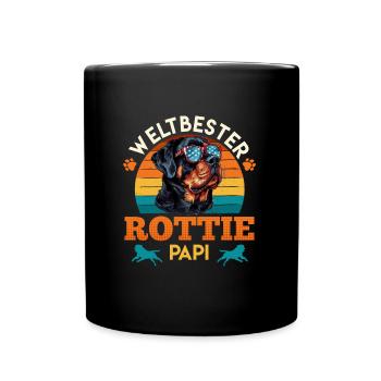Rottweiler WELTBESTER ROTTIE PAPI Rottweiler - Tasse einfarbig - Schwarz - Vorne
