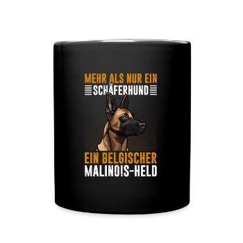 Belgischer Malinois Held Mehr als ein Schäferhund - Tasse einfarbig - Schwarz - Vorne