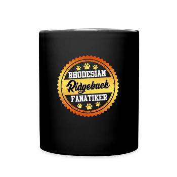 RHODESIAN RIDGEBACK FANATIKER Hundebesitzer - Tasse einfarbig - Schwarz - Vorne