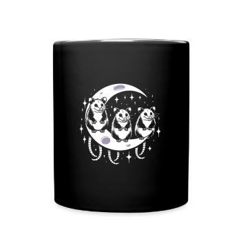 Mèmes Opossums Lune - Mug uni - noir - Devant