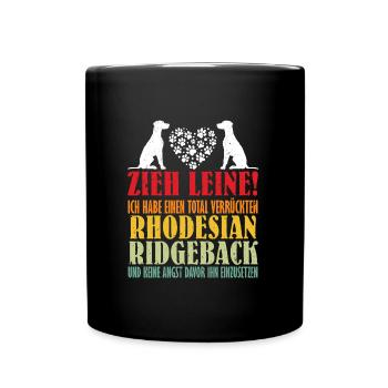 Rhodesian Ridgeback ZIEH LEINE RHODESIAN RIDGEBACK - Tasse einfarbig - Schwarz - Vorne
