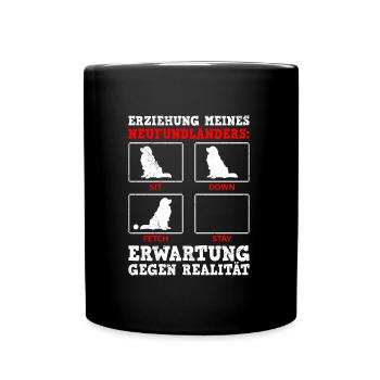 Hundetraining ERZIEHUNG MEINES NEUFUNDLÄNDERS - Tasse einfarbig - Schwarz - Vorne