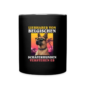 Malinois LIEBHABER VON BELGISCHEN SCHÄFERHUNDEN - Tasse einfarbig - Schwarz - Vorne