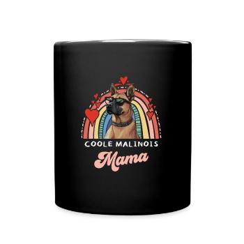 Belgischer Schäferhund COOLE MALINOIS MAMA - Tasse einfarbig - Schwarz - Vorne