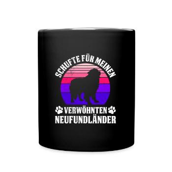 Newfie SCHUFTE FÜR MEINEN VERWÖHNTEN NEUFUNDLÄNDER - Tasse einfarbig - Schwarz - Vorne