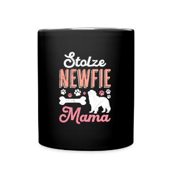 Hundemama STOLZE NEWFIE MAMA Neufundländer - Tasse einfarbig - Schwarz - Vorne