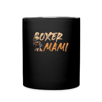 BOXER MAMI Deutscher Boxer Hund Besitzerin - Tasse einfarbig - Schwarz - Vorne