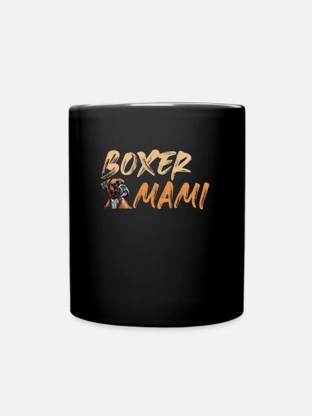 BOXER MAMI Deutscher Boxer Hund Besitzerin - Tasse einfarbig - Schwarz